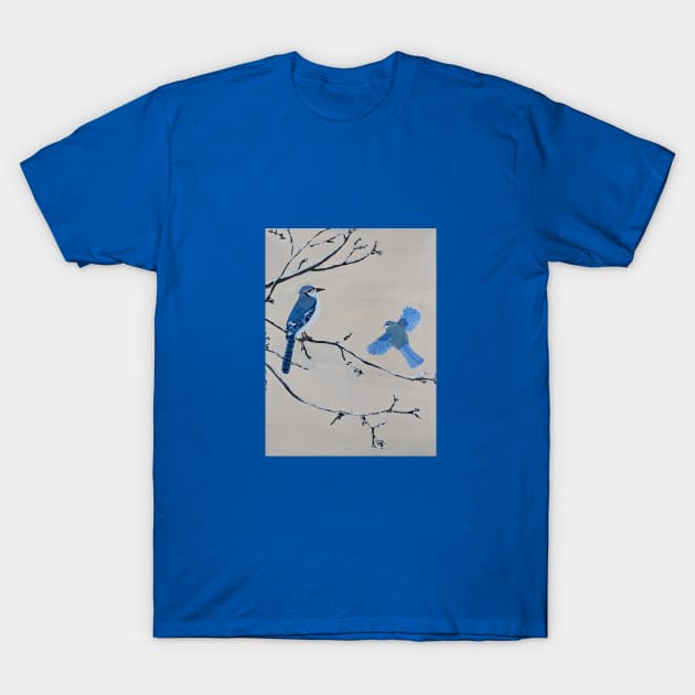 Blue Jay T-Shirt by PaintstopbyNandini